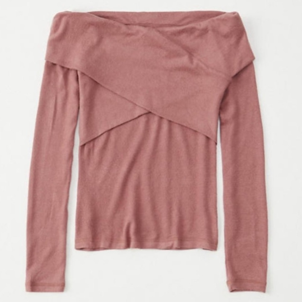 Abercrombie off the shoulder soft and cozy shirt